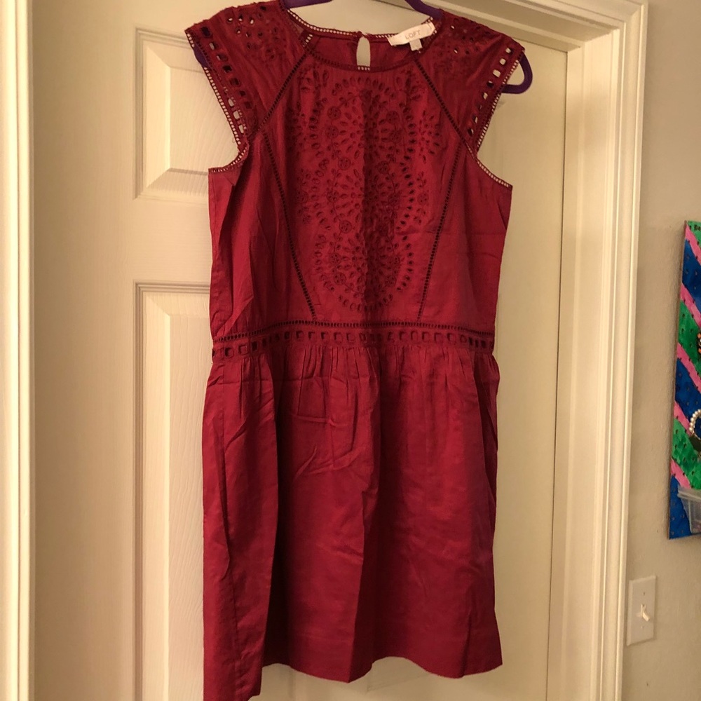 Loft Red Dress size small